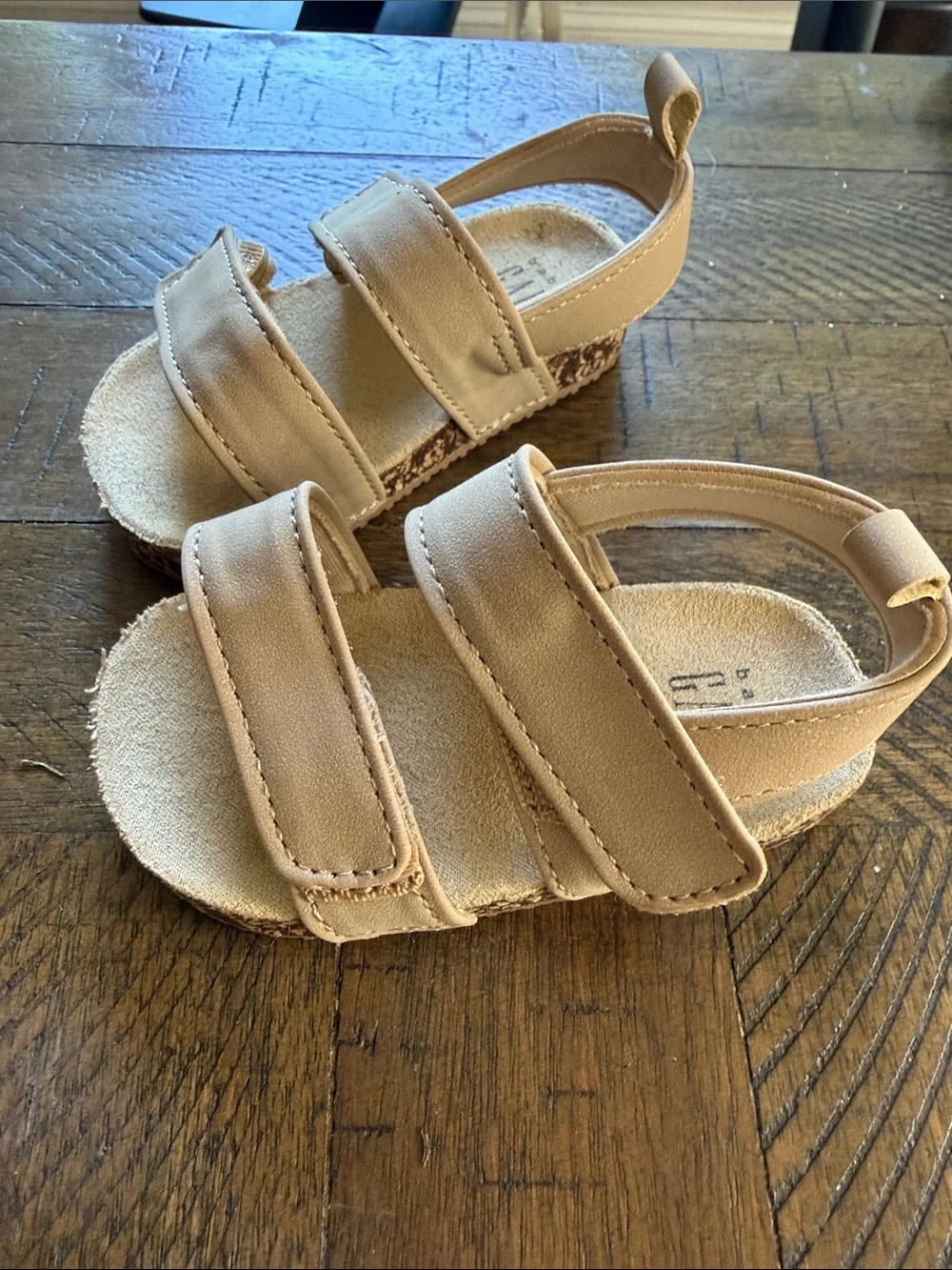 GAP Tan Double-Strap Baby Sandals